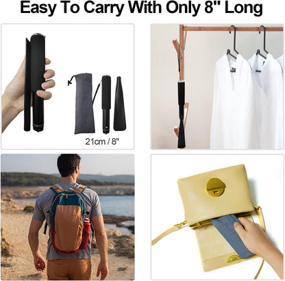 Telescopic Metal Shoe Horn with Adjustable Length (15"-37") - Portable Aluminum Alloy Long Handle for Seniors, Men, Women, and Kids