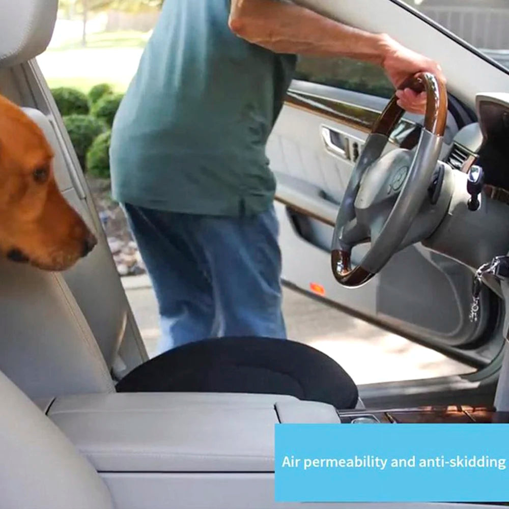 Rotating Anti-Slip Car Seat Cushion - Universal Breathable Mobility Aid for Vehicle Seats